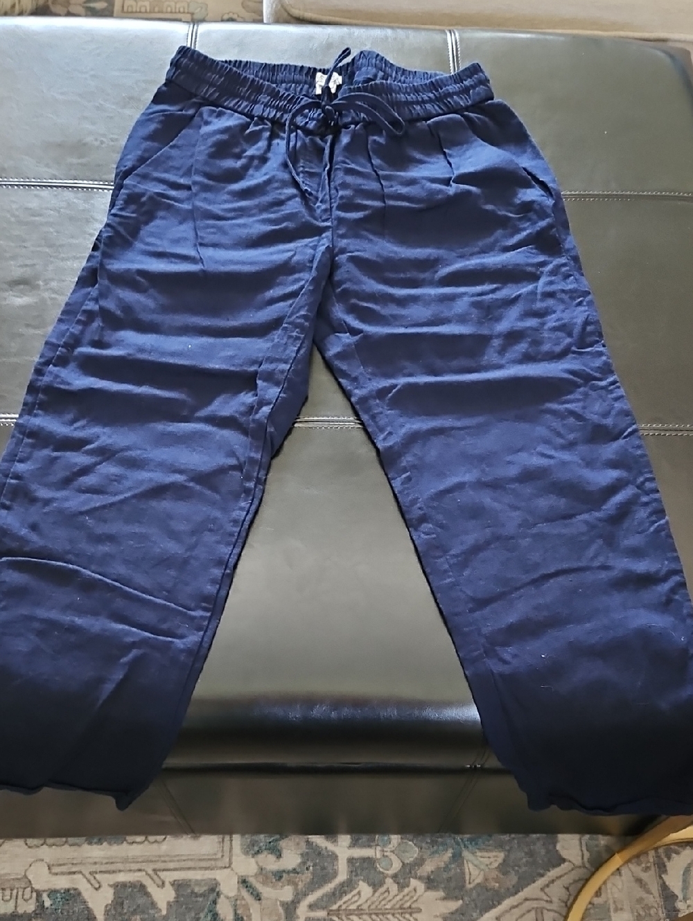 J. Crew Navy Elastic Waist Drawstring Pants